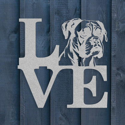 Boxer Love Metal Sign - BullyBellyMetal Sign