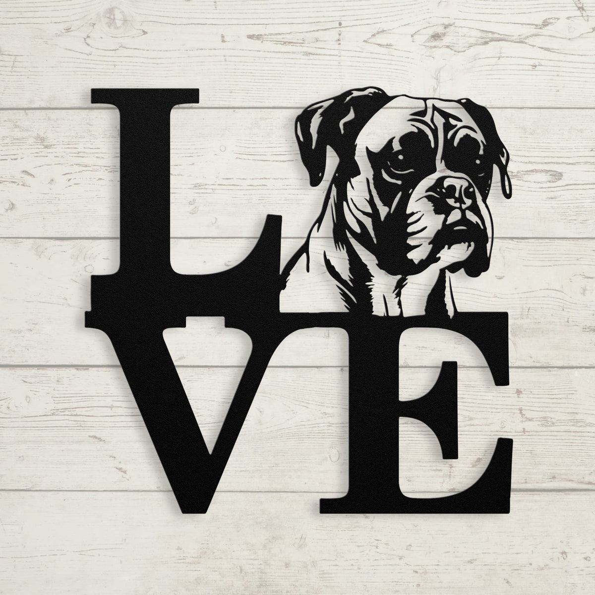 Boxer Love Metal Sign - BullyBellyMetal Sign