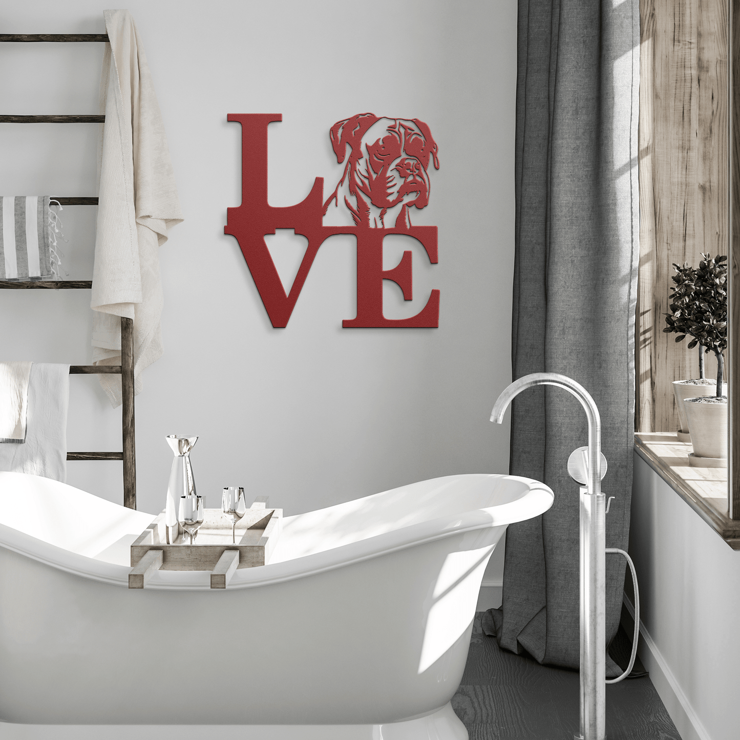 Boxer Love Metal Sign - BullyBellyMetal Sign