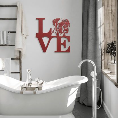 Boxer Love Metal Sign - BullyBellyMetal Sign