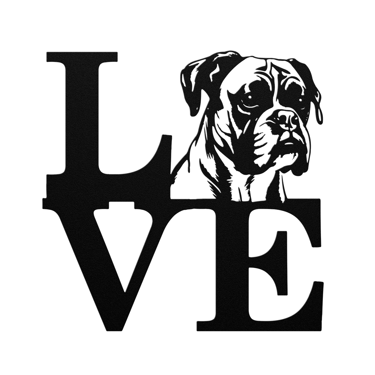 Boxer Love Metal Sign - BullyBellyMetal Sign