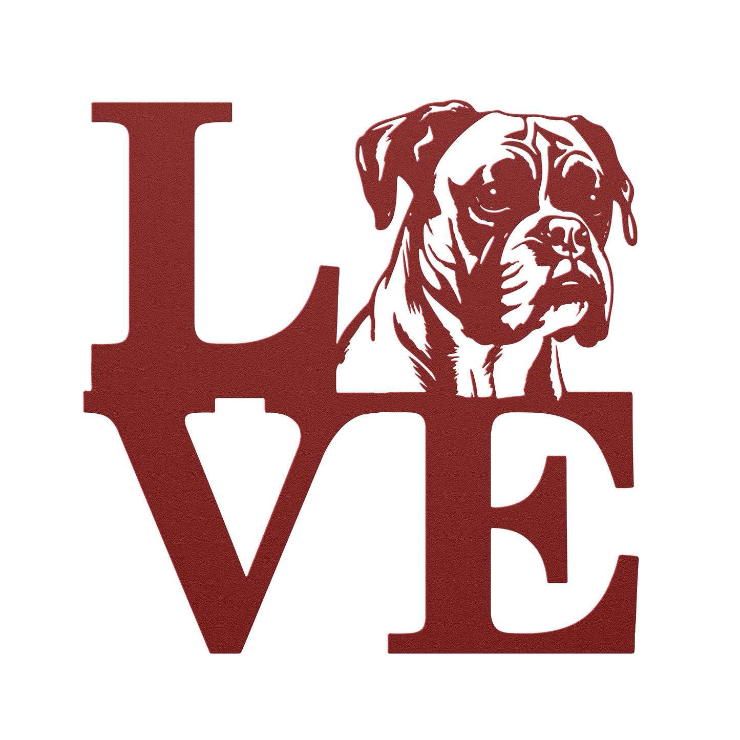 Boxer Love Metal Sign - BullyBellyMetal Sign