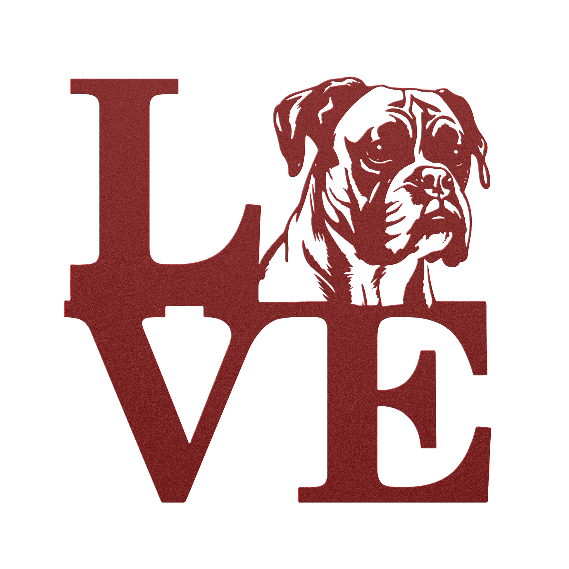 Boxer Love Metal Sign - BullyBellyMetal Sign