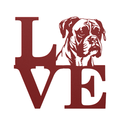 Boxer Love Metal Sign - BullyBellyMetal Sign