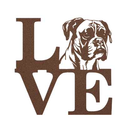 Boxer Love Metal Sign - BullyBellyMetal Sign