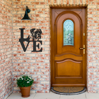 Boxer Love Metal Sign - BullyBellyMetal Sign