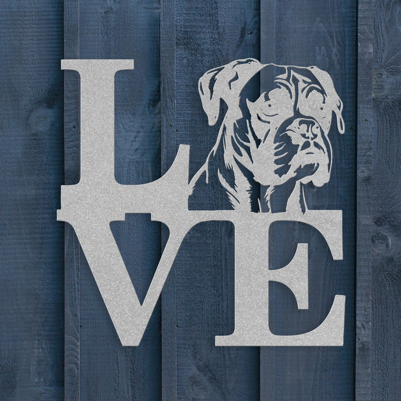 Boxer Love Metal Sign - BullyBellyMetal Sign