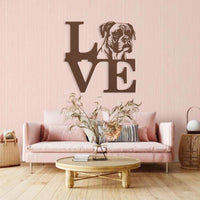 Boxer Love Metal Sign - BullyBellyMetal Sign
