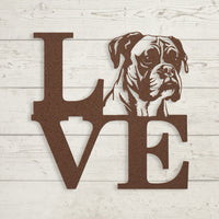 Boxer Love Metal Sign - BullyBellyMetal Sign