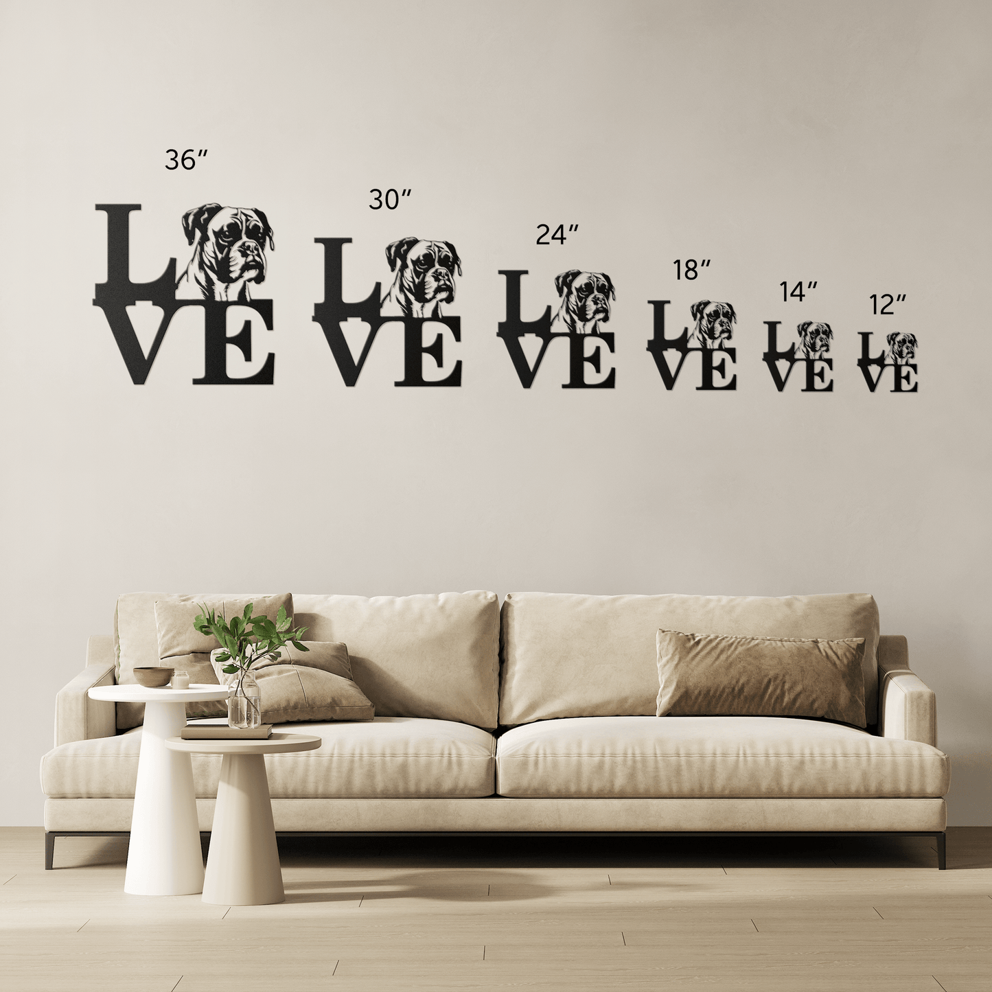 Boxer Love Metal Sign - BullyBellyMetal Sign