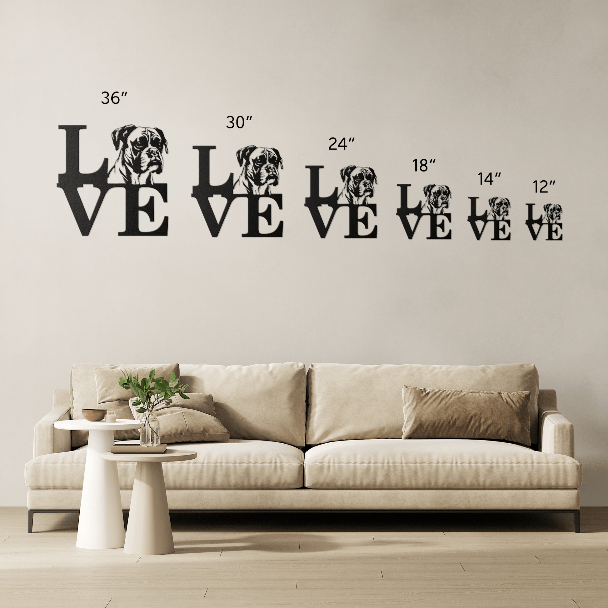 Boxer Love Metal Sign - BullyBellyMetal Sign