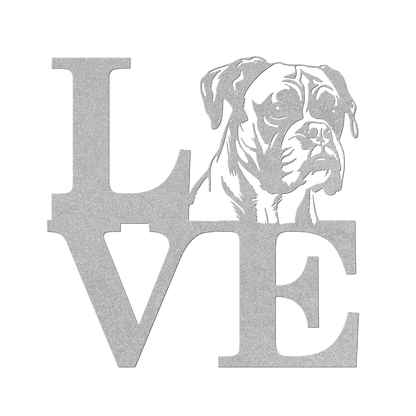 Boxer Love Metal Sign - BullyBellyMetal Sign