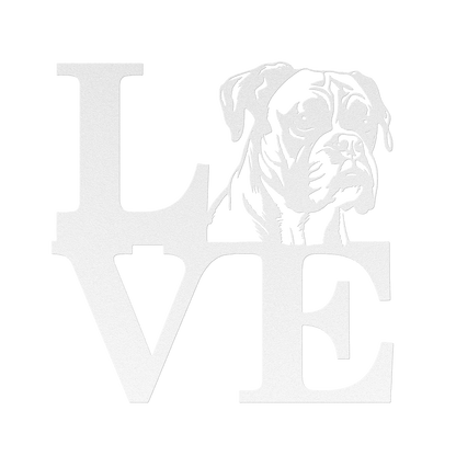 Boxer Love Metal Sign - BullyBellyMetal Sign