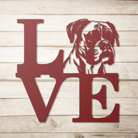 Boxer Love Metal Sign - BullyBellyMetal Sign