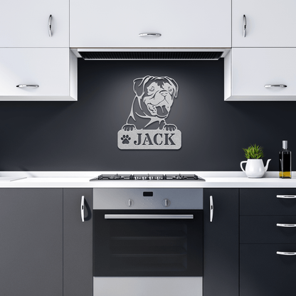 Boxer Metal Name Sign - BullyBellyMetal Sign