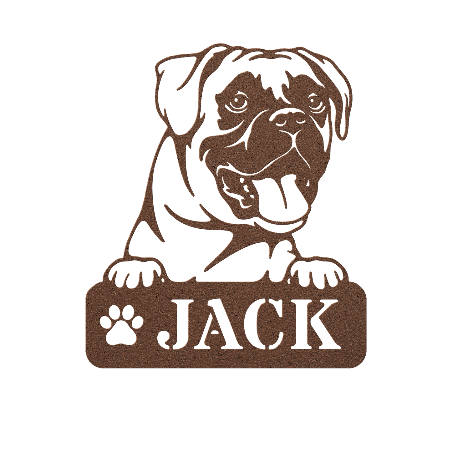 Boxer Metal Name Sign - BullyBellyMetal Sign