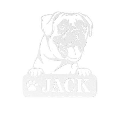 Boxer Metal Name Sign - BullyBellyMetal Sign