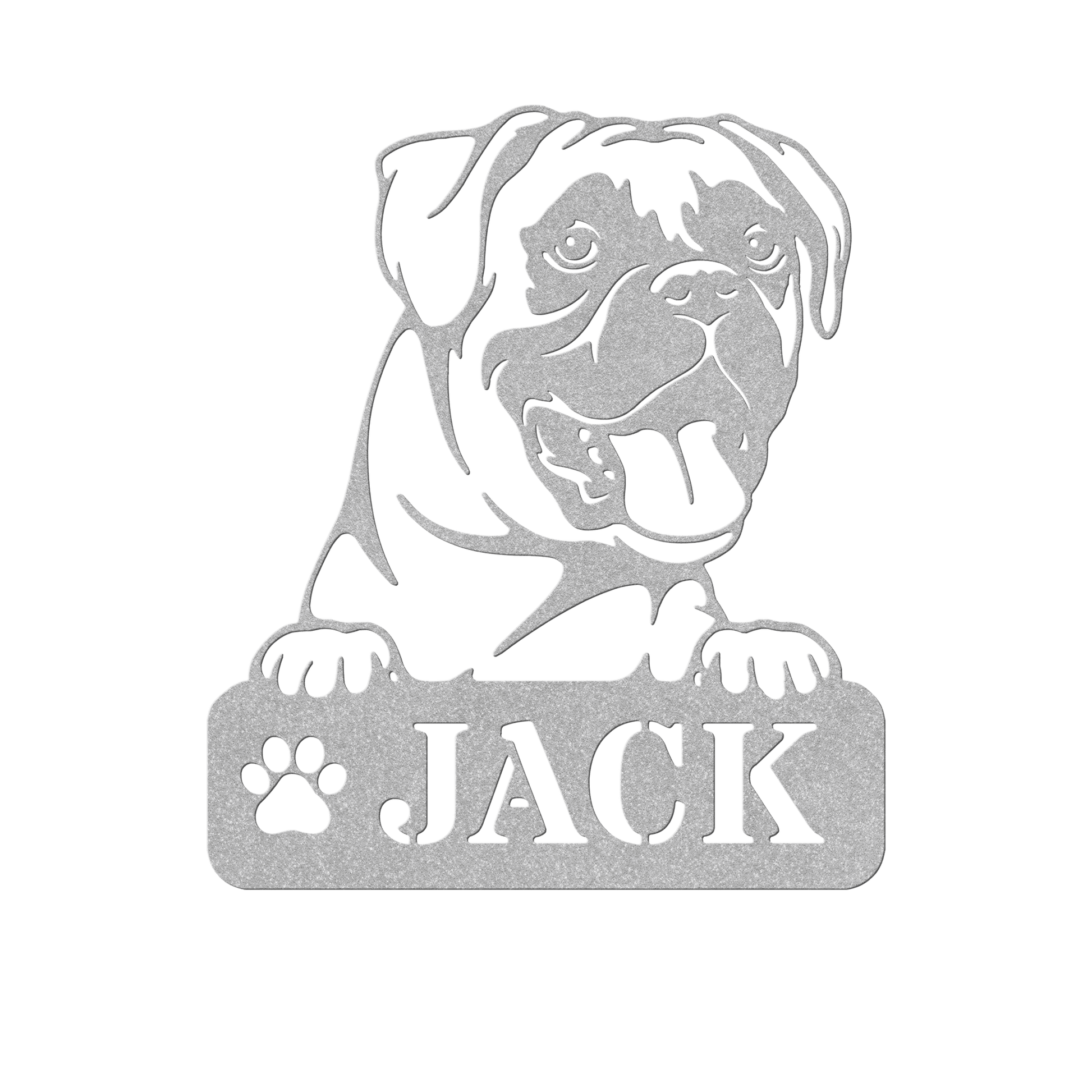 Boxer Metal Name Sign - BullyBellyMetal Sign