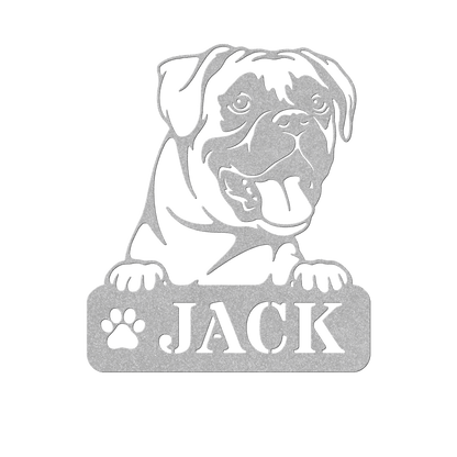 Boxer Metal Name Sign - BullyBellyMetal Sign