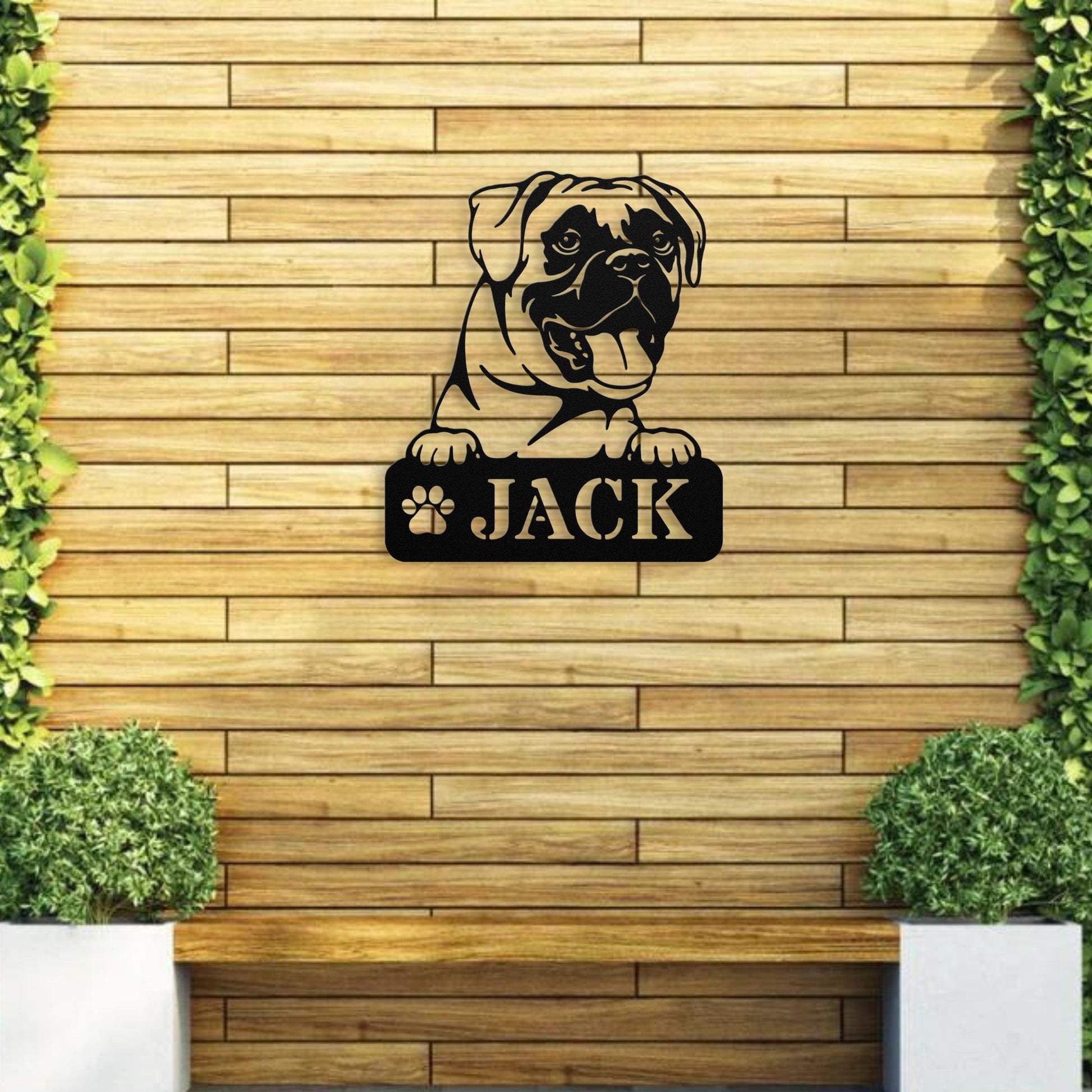 Boxer Metal Name Sign - BullyBellyMetal Sign