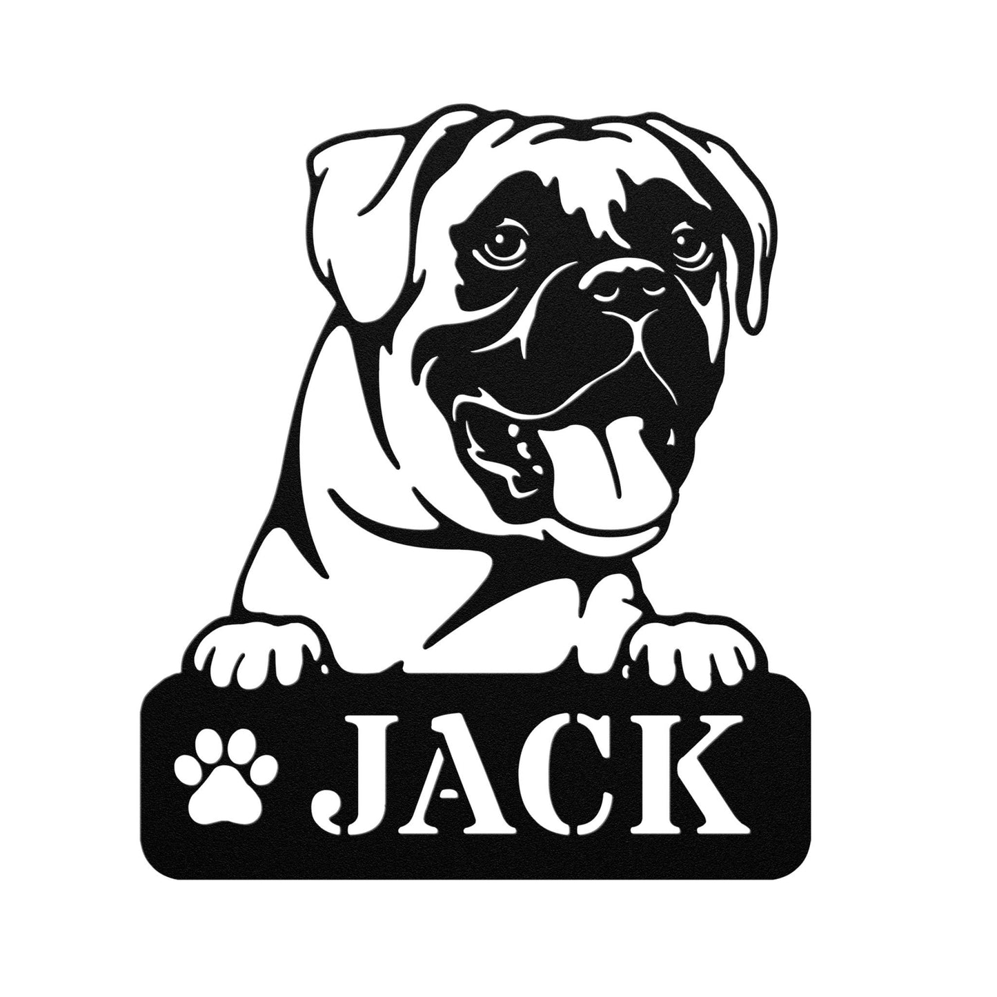 Boxer Metal Name Sign - BullyBellyMetal Sign