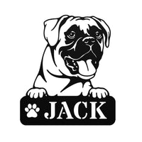 Boxer Metal Name Sign - BullyBellyMetal Sign