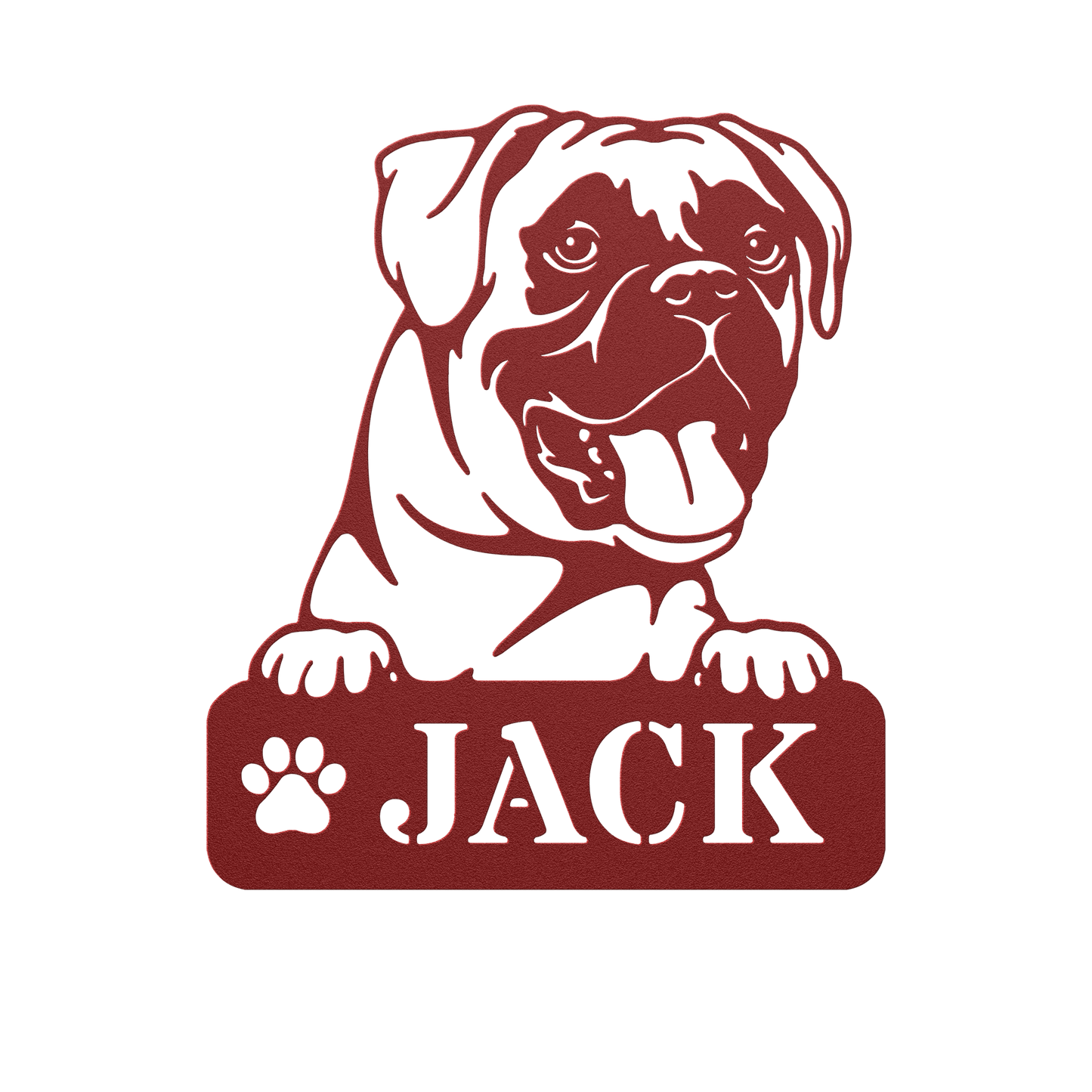 Boxer Metal Name Sign - BullyBellyMetal Sign