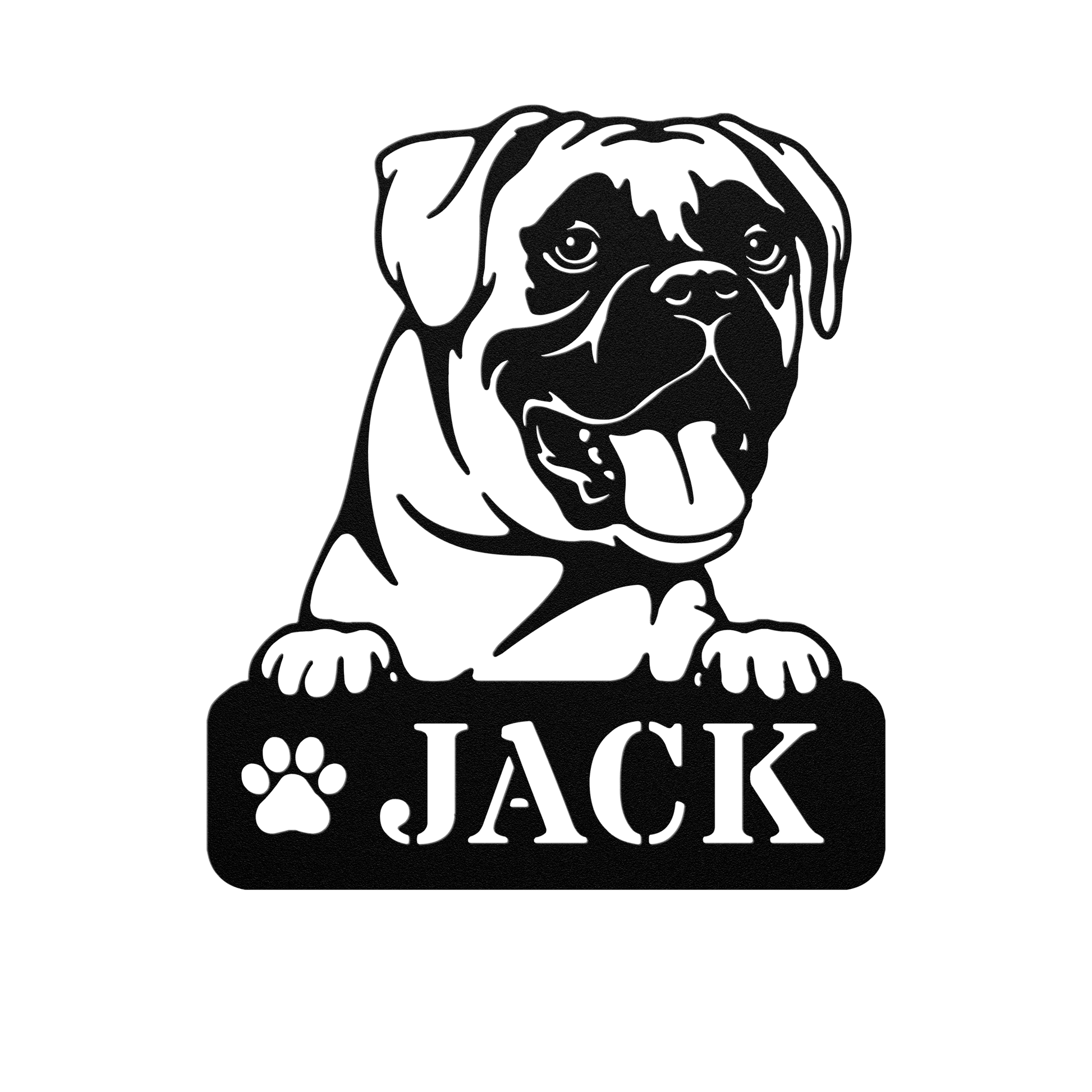 Boxer Metal Name Sign - BullyBellyMetal Sign