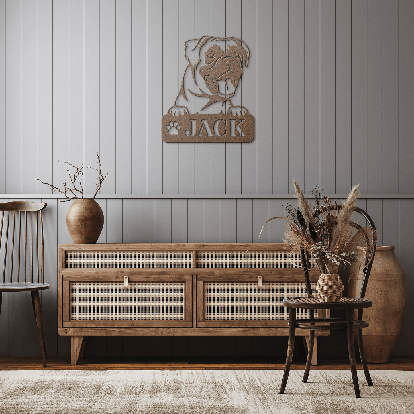 Boxer Metal Name Sign - BullyBellyMetal Sign