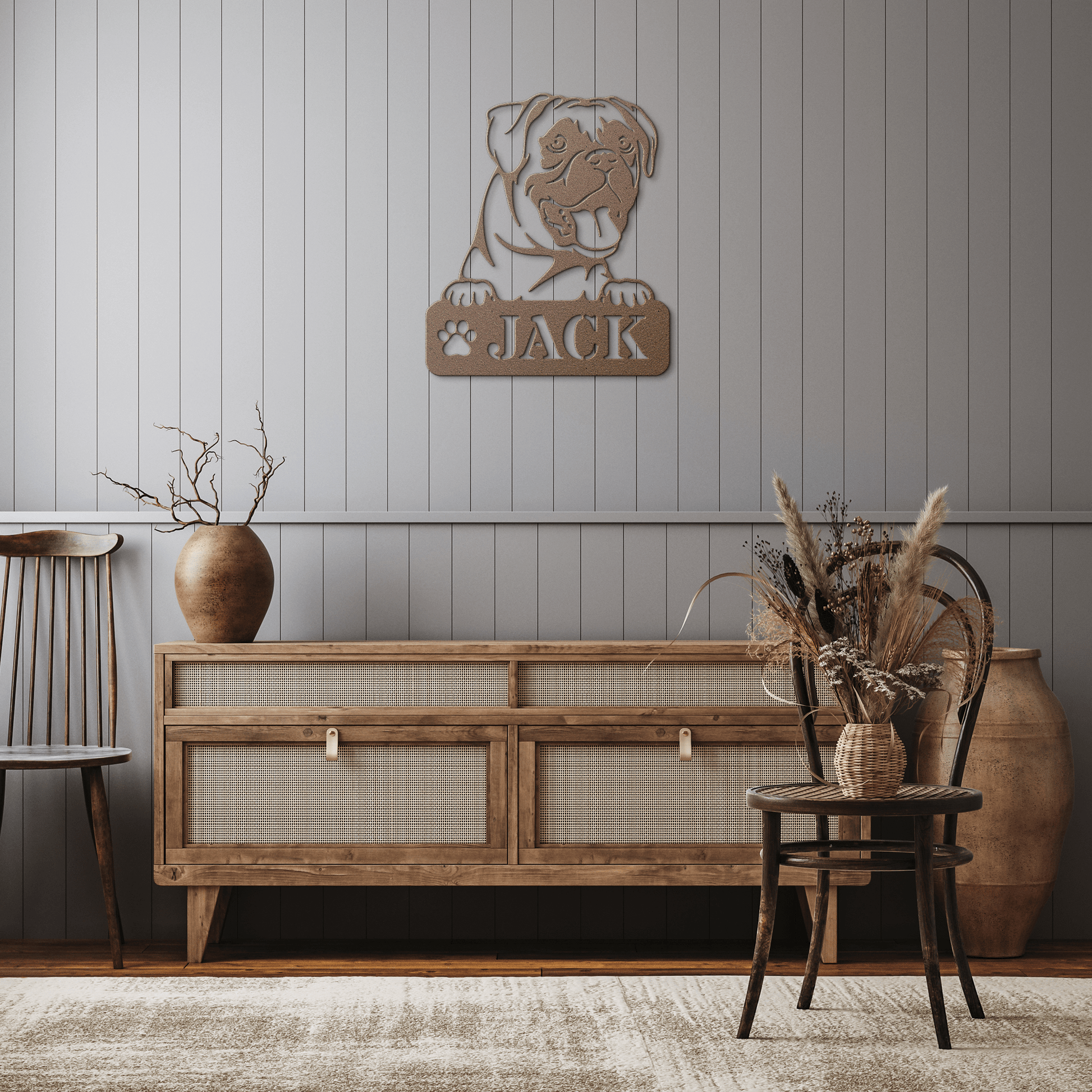 Boxer Metal Name Sign - BullyBellyMetal Sign