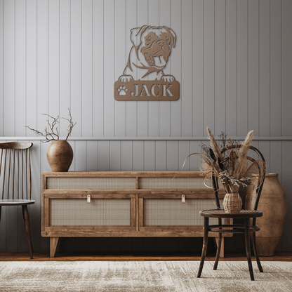 Boxer Metal Name Sign - BullyBellyMetal Sign