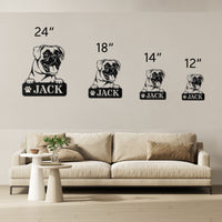 Boxer Metal Name Sign - BullyBellyWall Art