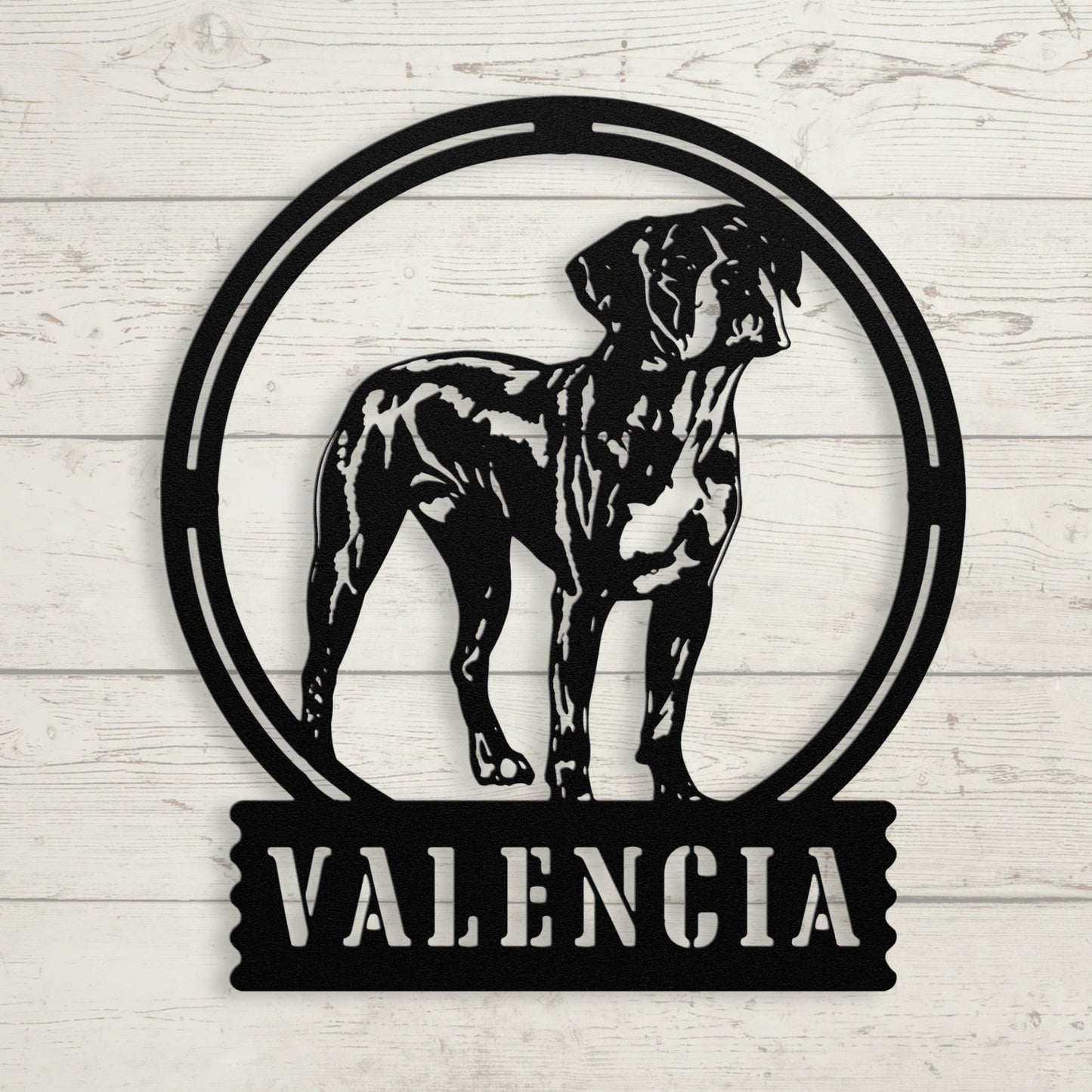 Boxer Pride: Customizable Metal Wall Art - BullyBellyMetal Sign