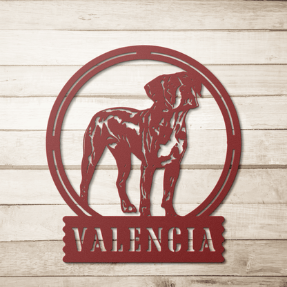 Boxer Pride: Customizable Metal Wall Art - BullyBellyMetal Sign