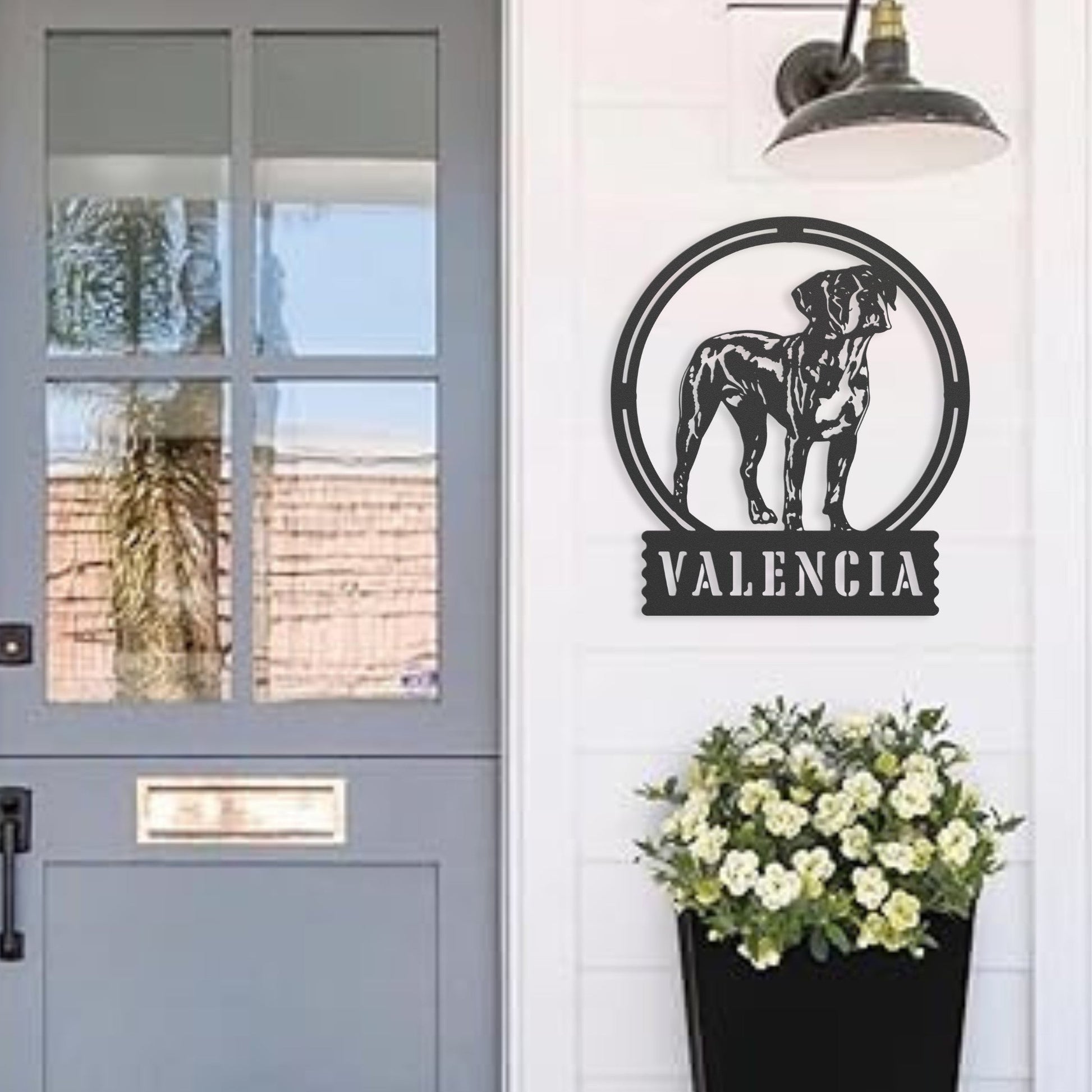 Boxer Pride: Customizable Metal Wall Art - BullyBellyMetal Sign