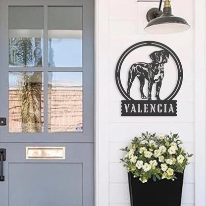 Boxer Pride: Customizable Metal Wall Art - BullyBellyMetal Sign