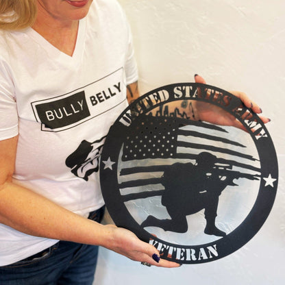 Brave and Bold: U.S. Army Tribute Metal Wall Art - BullyBellyMetal Sign