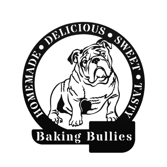 Bulldog Baker Metal Wall Sign - BullyBellyMetal Sign