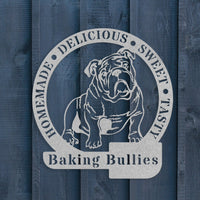 Bulldog Baker Metal Wall Sign - BullyBellyMetal Sign