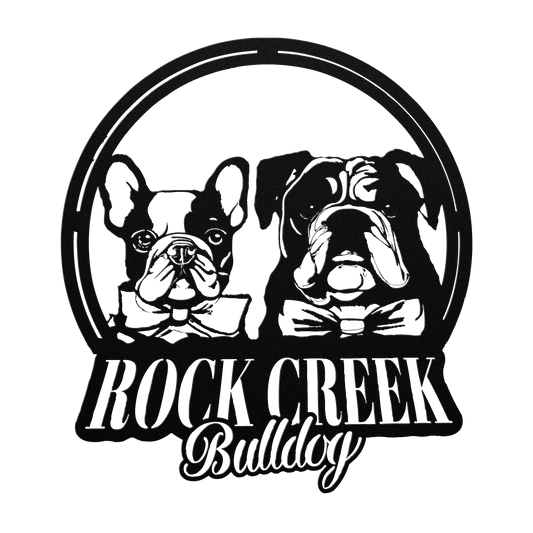 Bulldog Besties Metal Wall Sign - BullyBellyMetal Sign