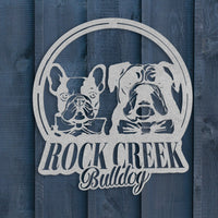 Bulldog Besties Metal Wall Sign - BullyBellyMetal Sign