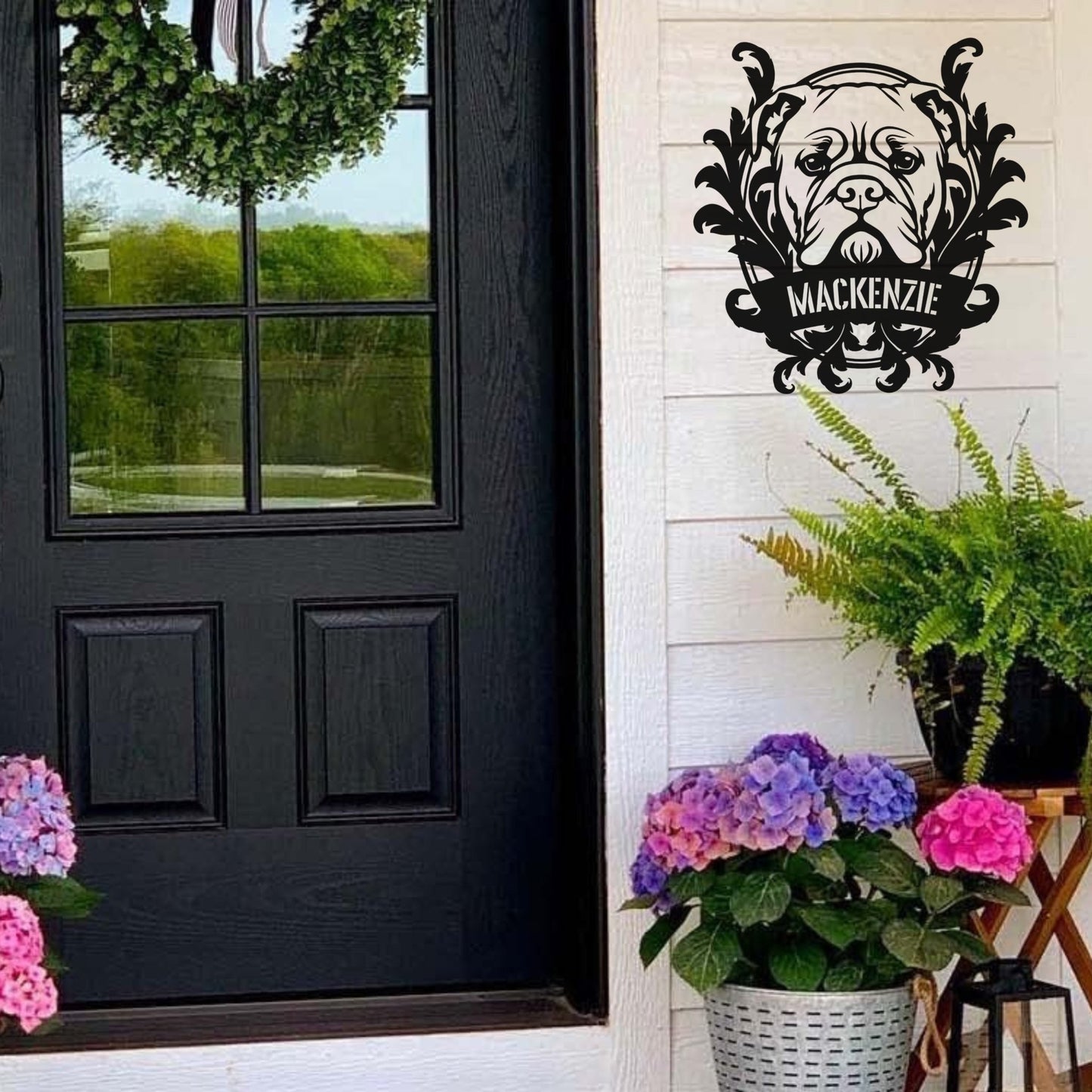 Bulldog Family Name Metal Sign - BullyBellyMetal Sign