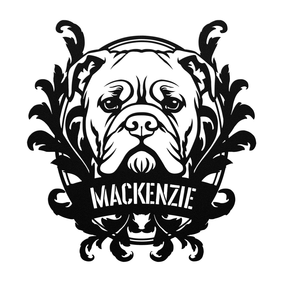 Bulldog Family Name Metal Sign - BullyBellyMetal Sign