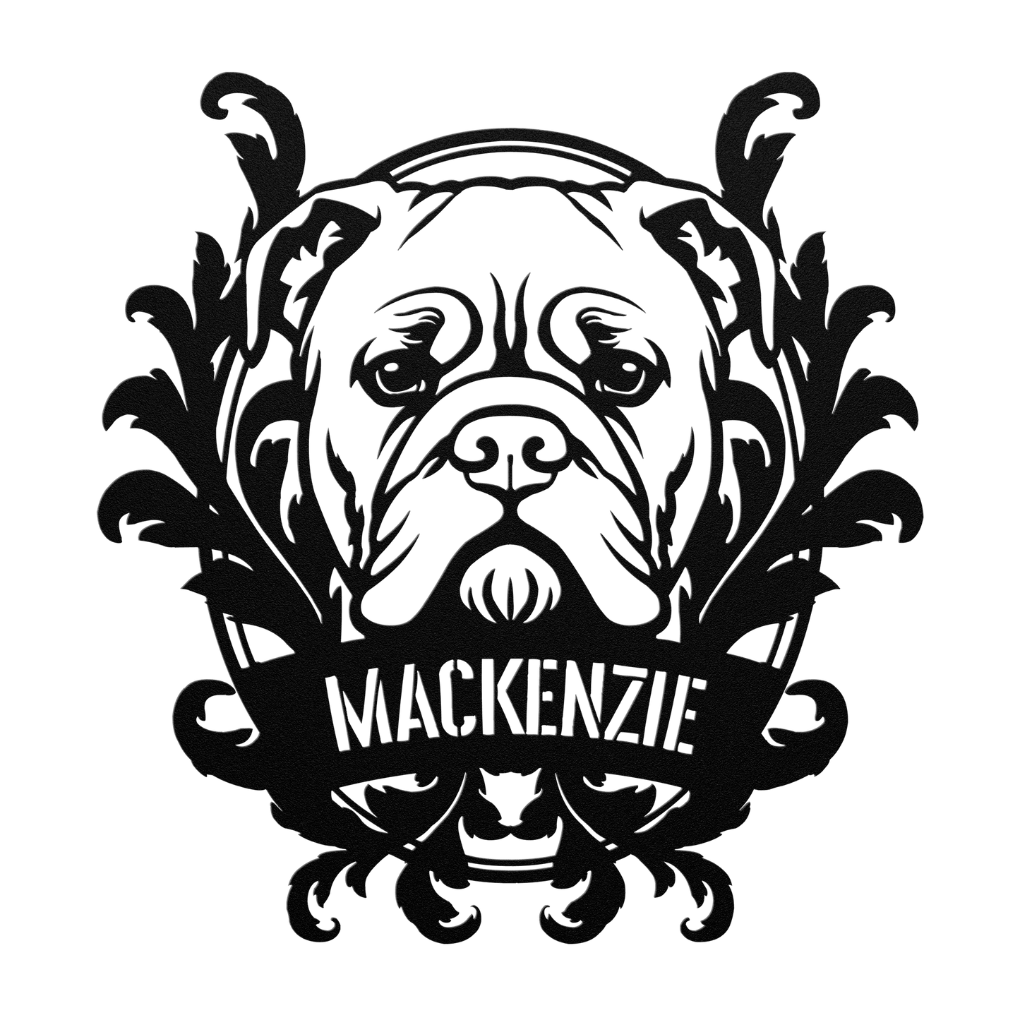 Bulldog Family Name Metal Sign - BullyBellyMetal Sign