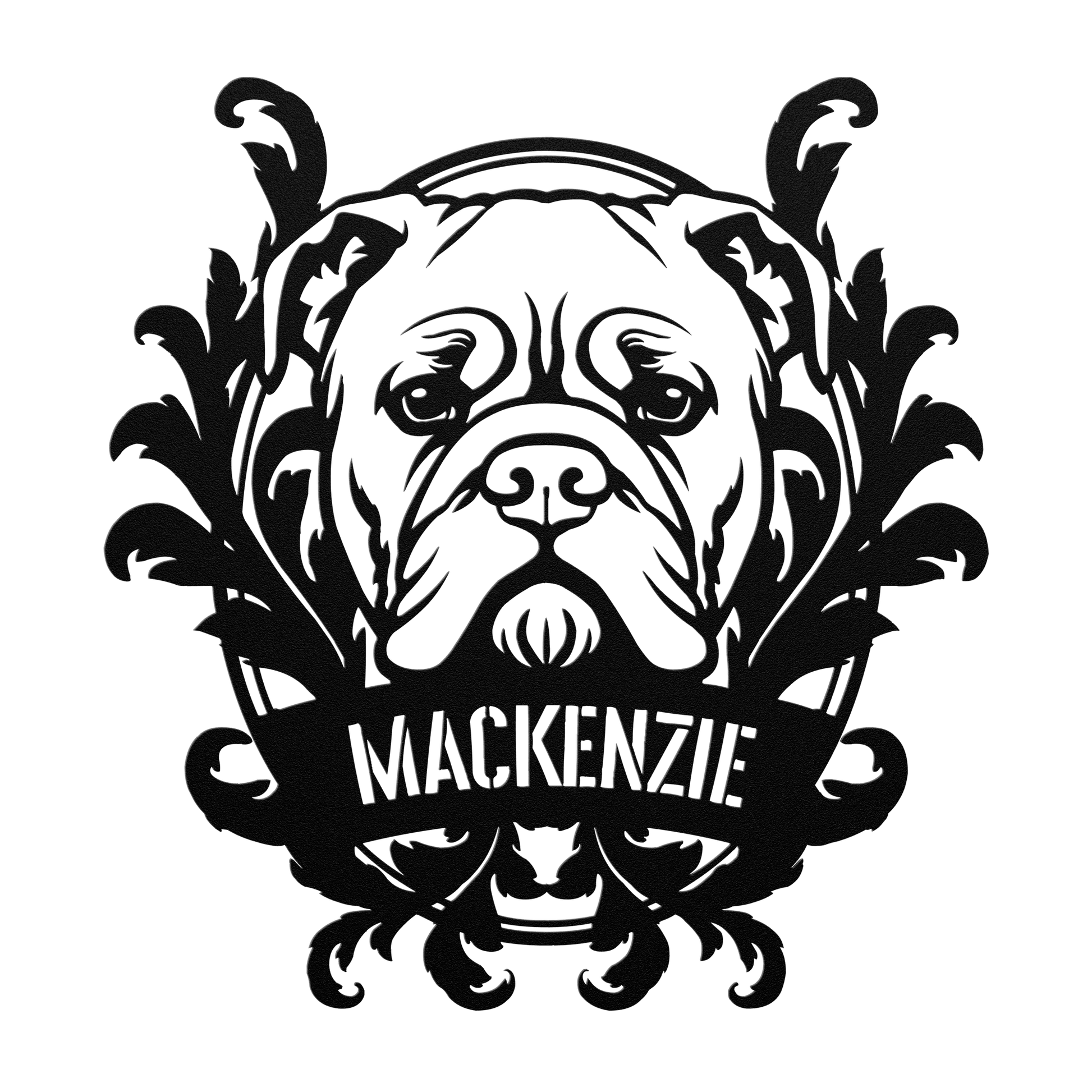 Bulldog Family Name Metal Sign - BullyBellyMetal Sign