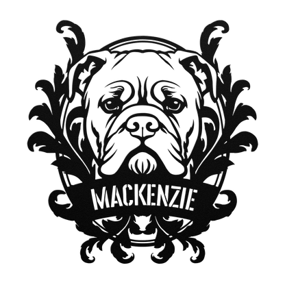 Bulldog Family Name Metal Sign - BullyBellyMetal Sign