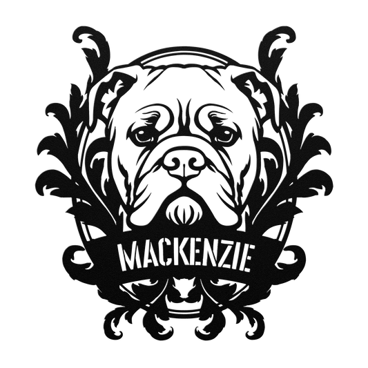 Bulldog Family Name Metal Sign - BullyBellyMetal Sign