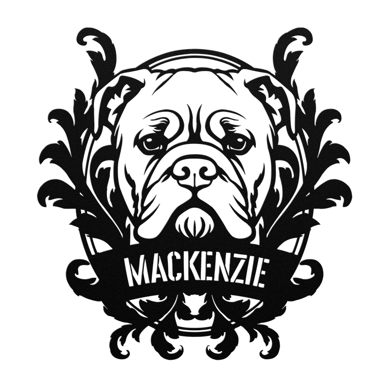 Bulldog Family Name Metal Sign - BullyBellyMetal Sign