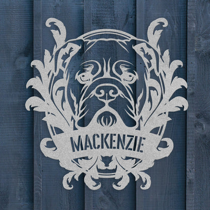 Bulldog Family Name Metal Sign - BullyBellyMetal Sign