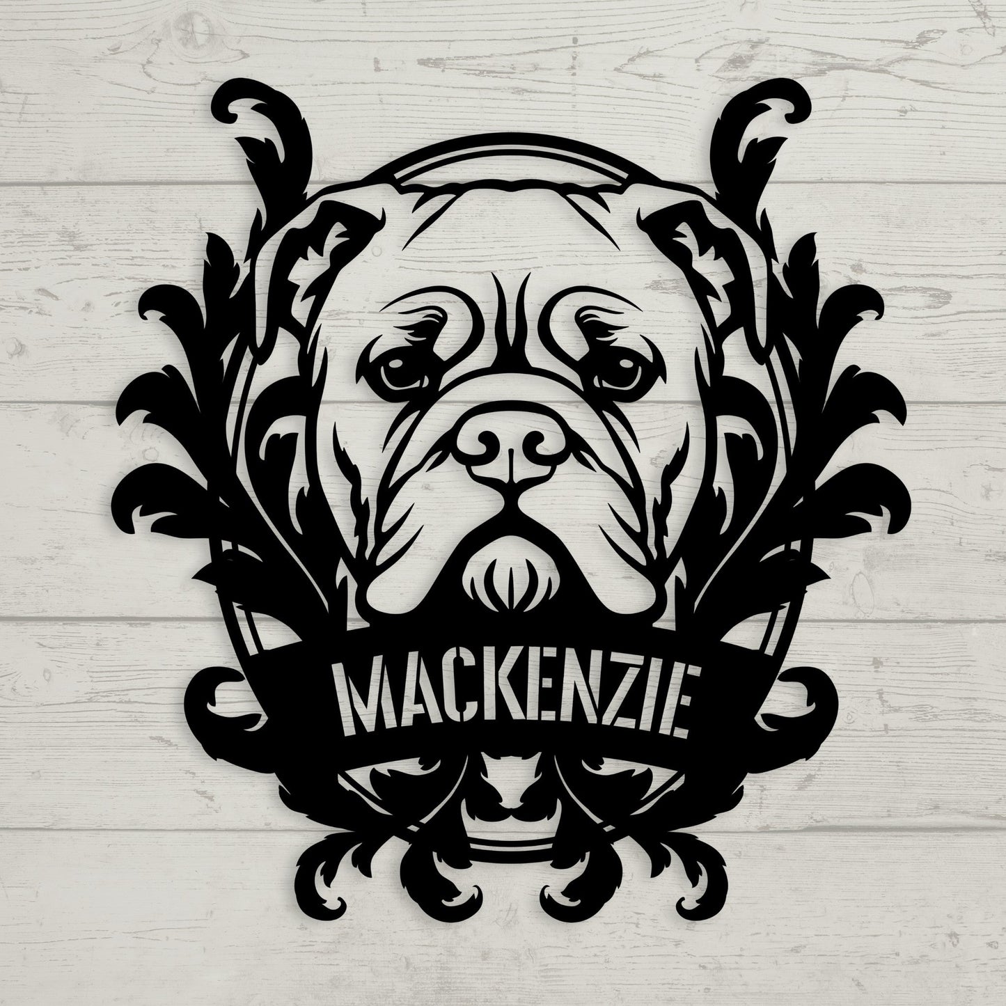 Bulldog Family Name Metal Sign - BullyBellyMetal Sign